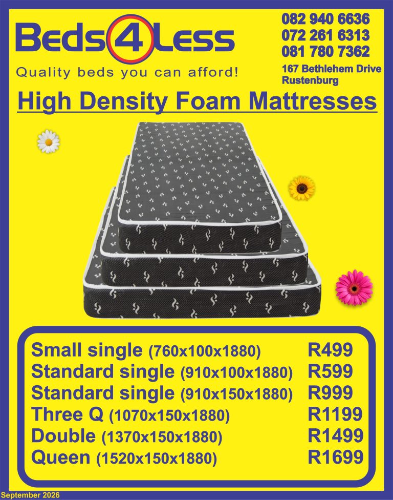 Beds4Less catalogue - High Density Foam Mattresses