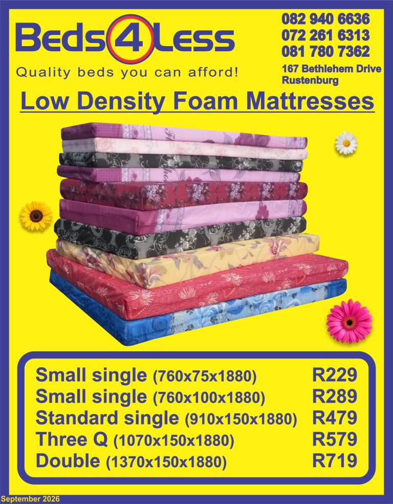 Beds4Less catalogue - Low Density Foam Mattresses